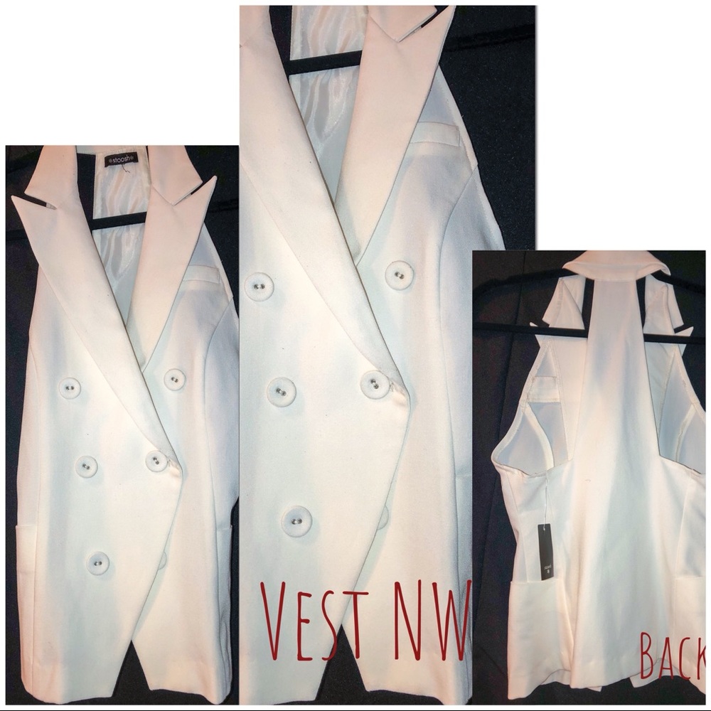 White Vest With Narrow back